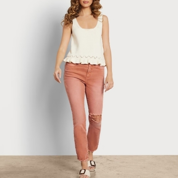 NWT SAM EDELMAN HIGH RISE DENIM SLIM STRAIGHT $99 - Picture 2 of 15